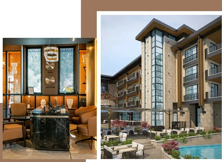 Reception and hotel